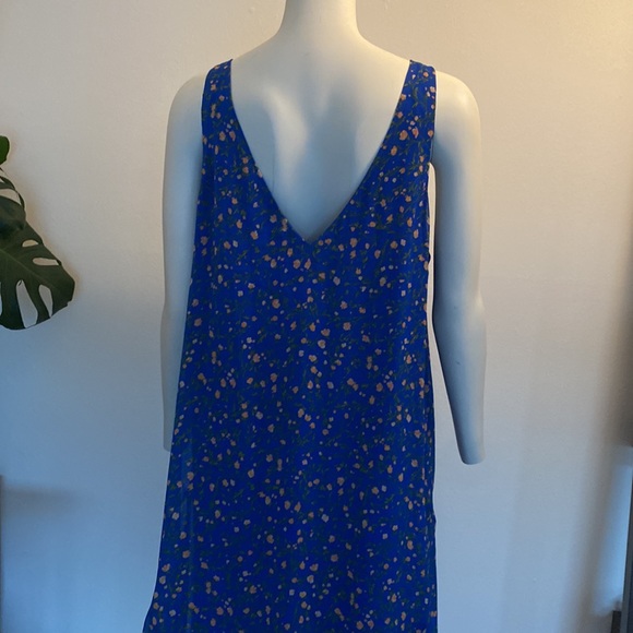 ๐ 2/$25 Charles Henry Blue Wild Flowers Mini Dress - Picture 5 of 6